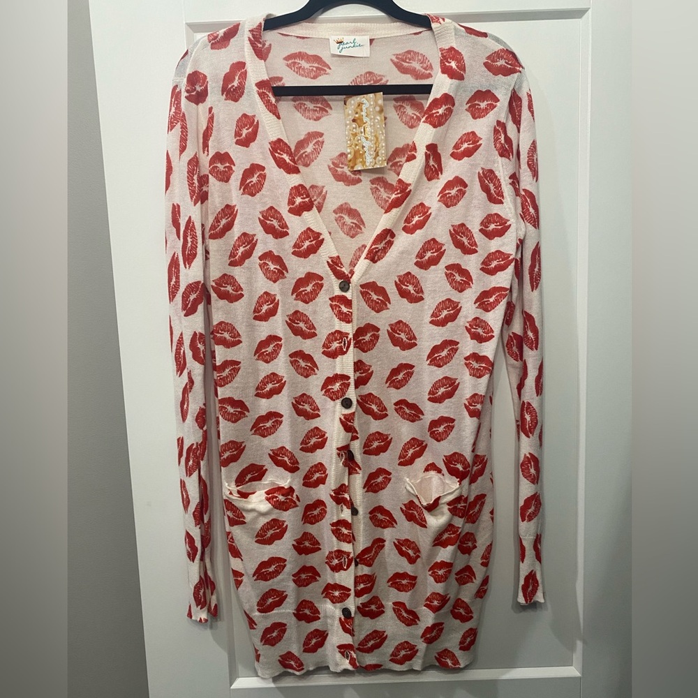 Pearl Junkie Lips Cardigan